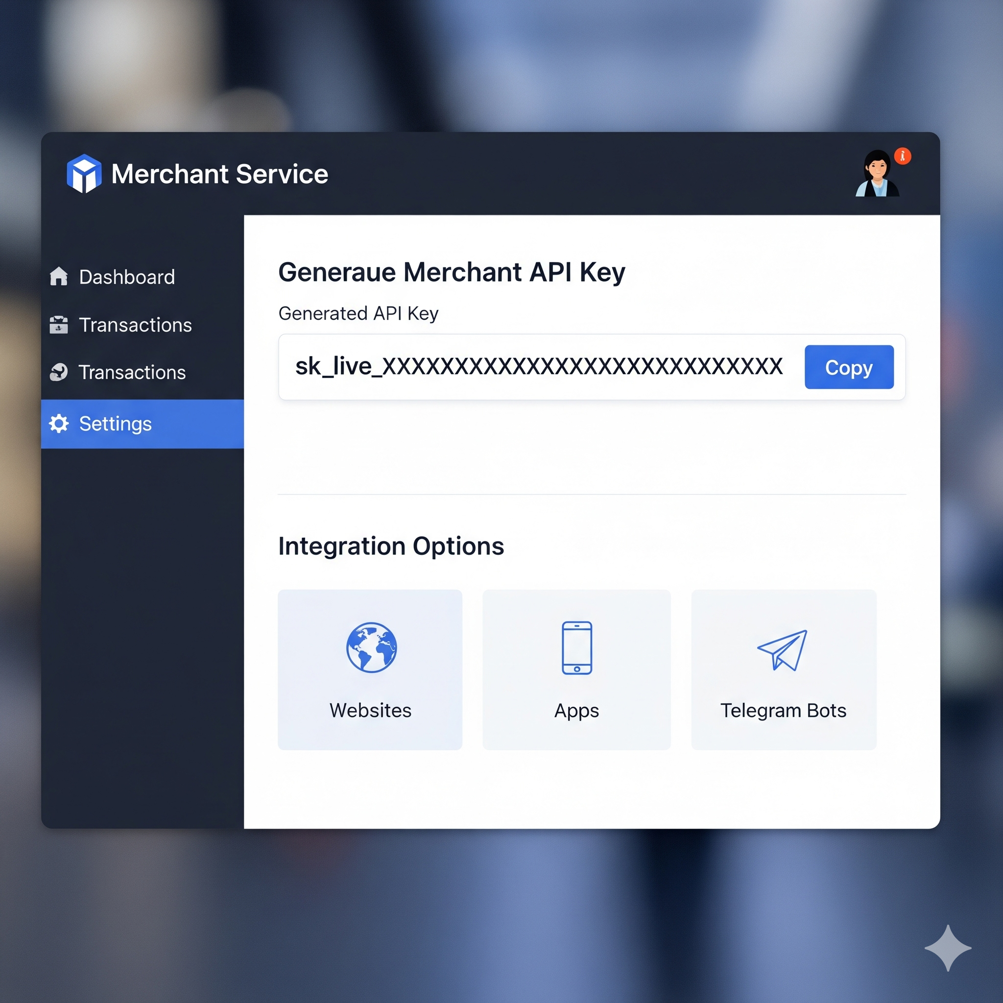 Merchant Service UI